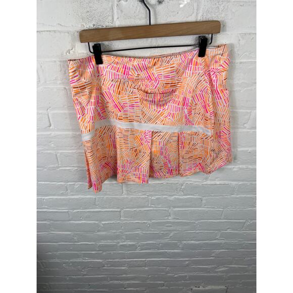 Nike Women's Bogalicious Print Golf Skorts Stretchy Pink Orange Size Large - Picture 3 of 5